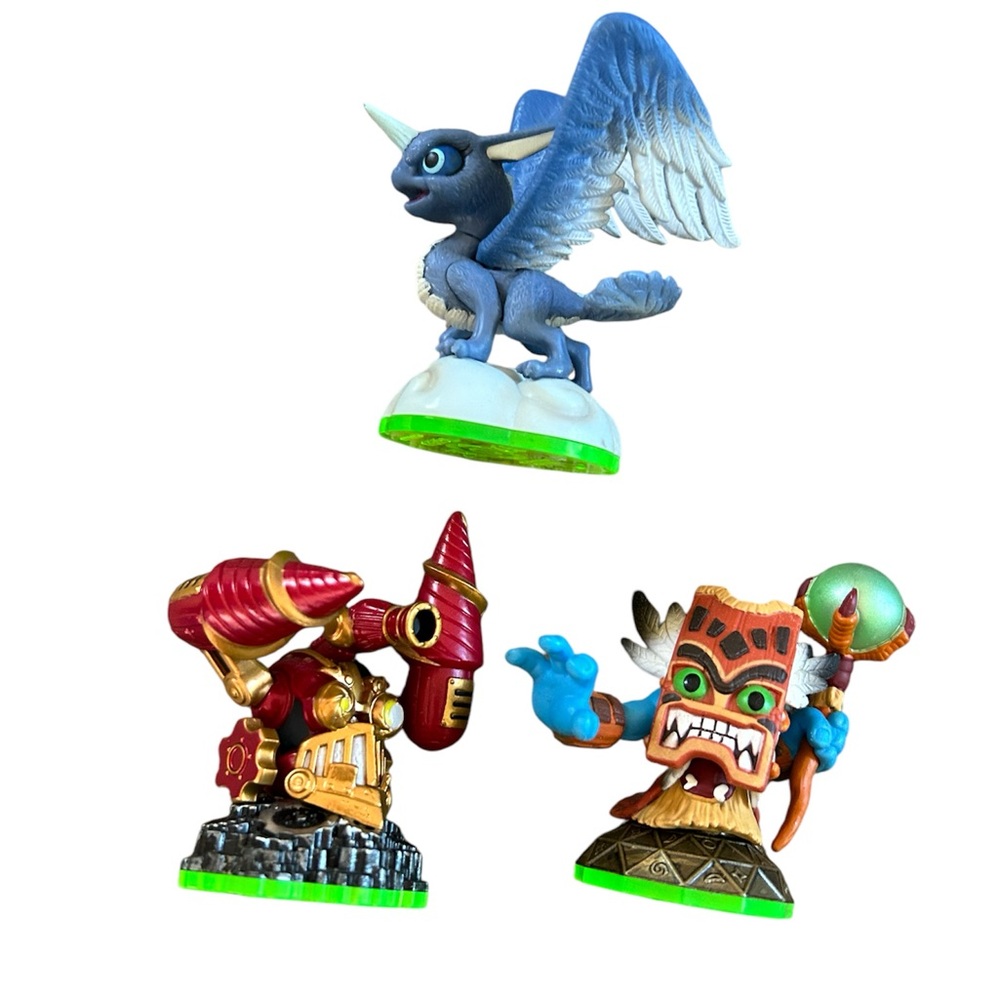 Skylanders Spyro’s Adventure open loose 3 pack whirlwind drill Sergeant double